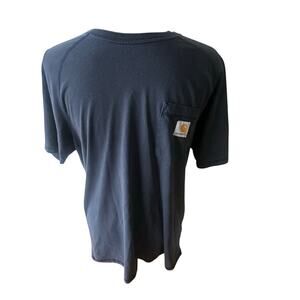 Carhartt Force Delmont Navy Blue T-Shirt Relaxed Fit – Size M